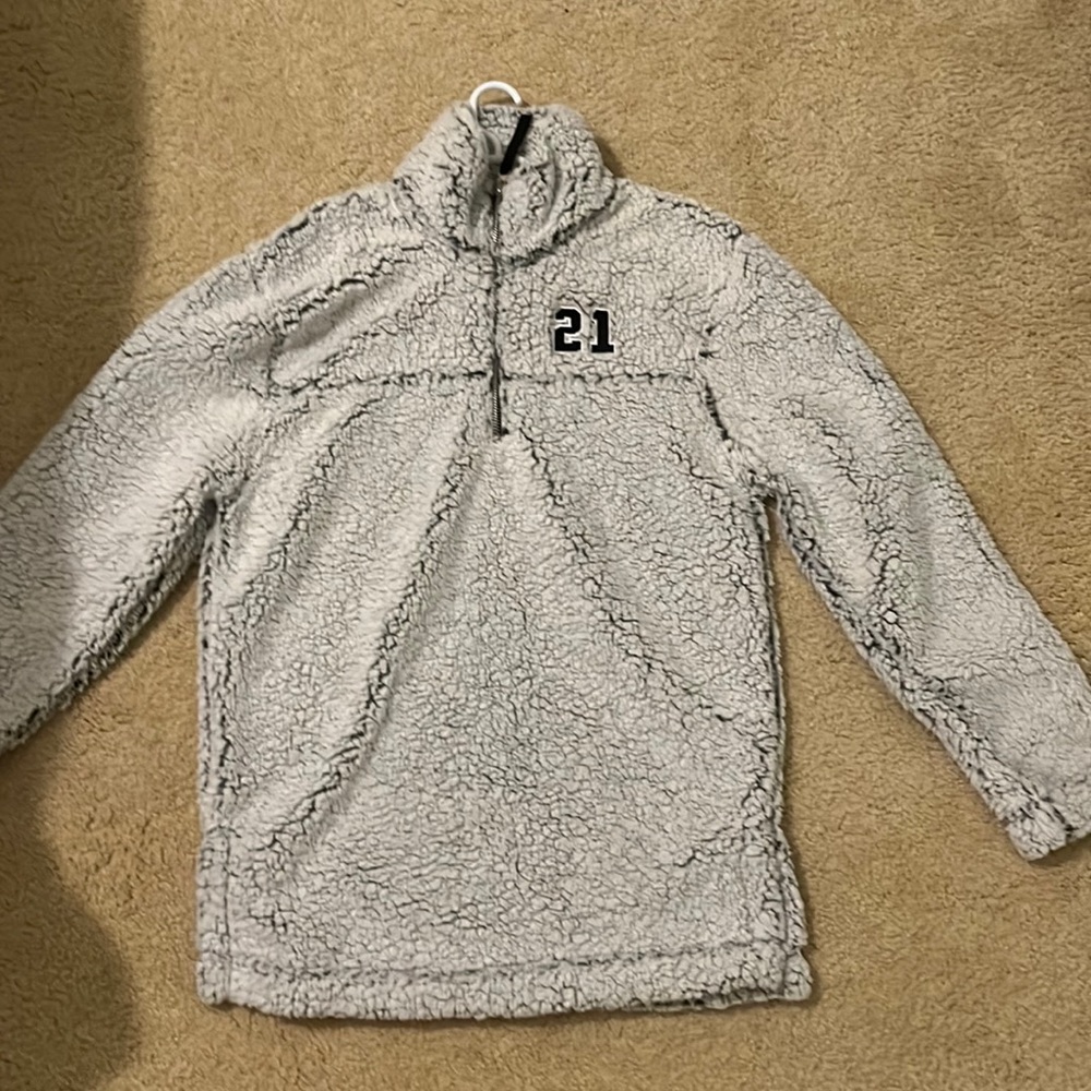 Sherpa jacket. Very soft. Tried on but never worn.